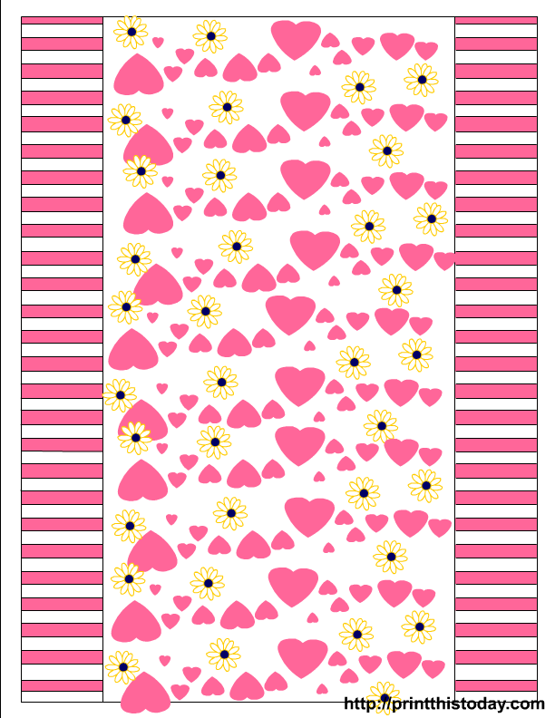 printable valentine hearts. Hearts and daisies Candy