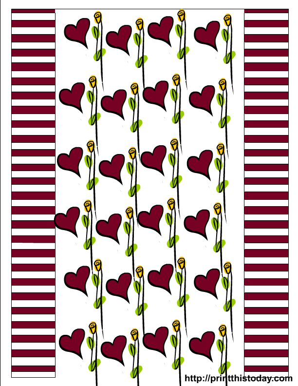 coloring pages of hearts and roses. Roses and Hearts