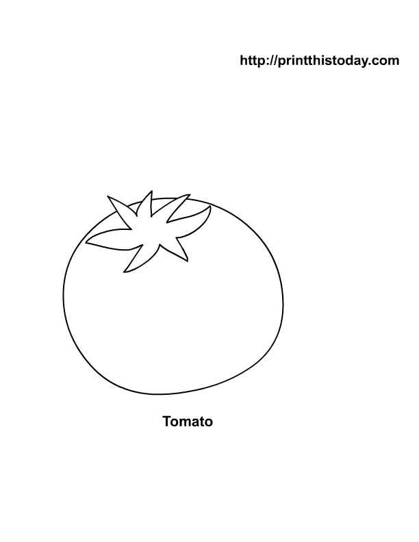 Printable Vegetables Coloring Pages Free