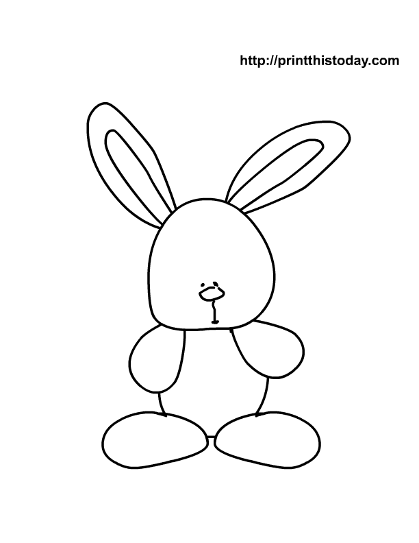 Free coloring pages of easter bunny mask