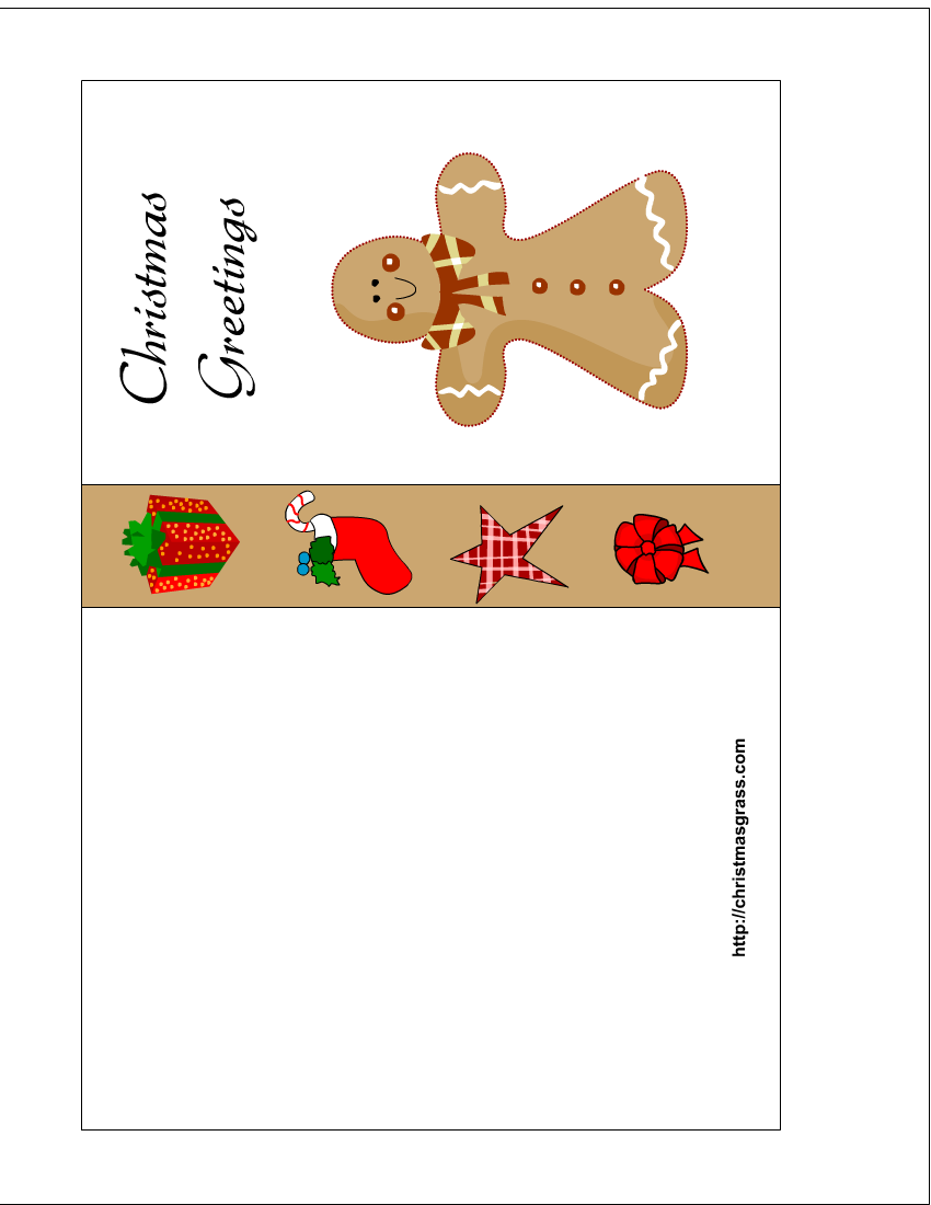 Gingerbread Man Christmas Card