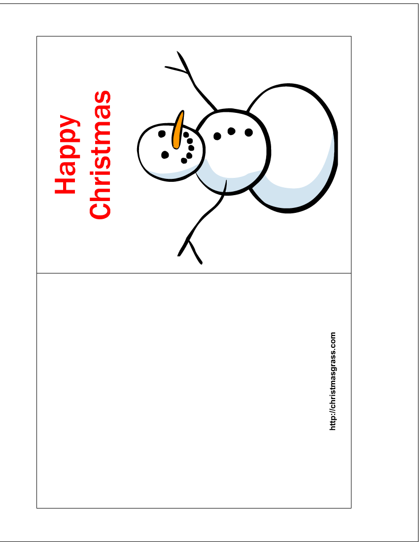Snowman Card Template