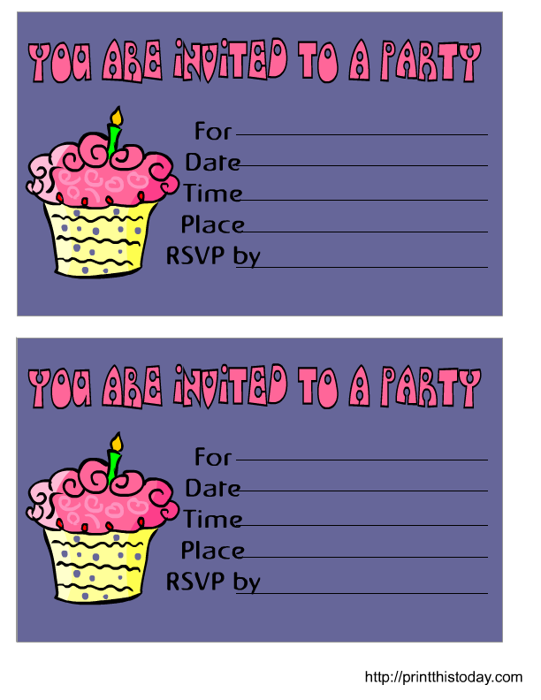 Free Printable Birthday Invitation