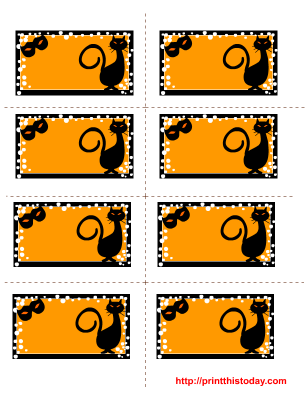 Free Printable Halloween Labels Template