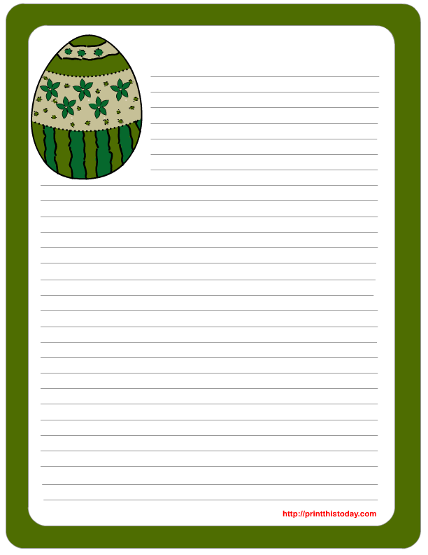 Free Printable Easter Stationery