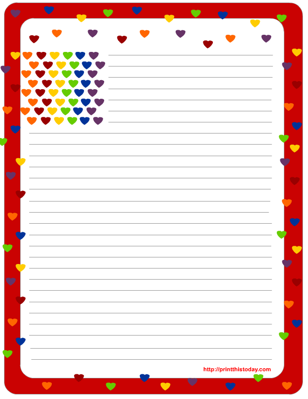 Free Printable Valentine Stationery Borders