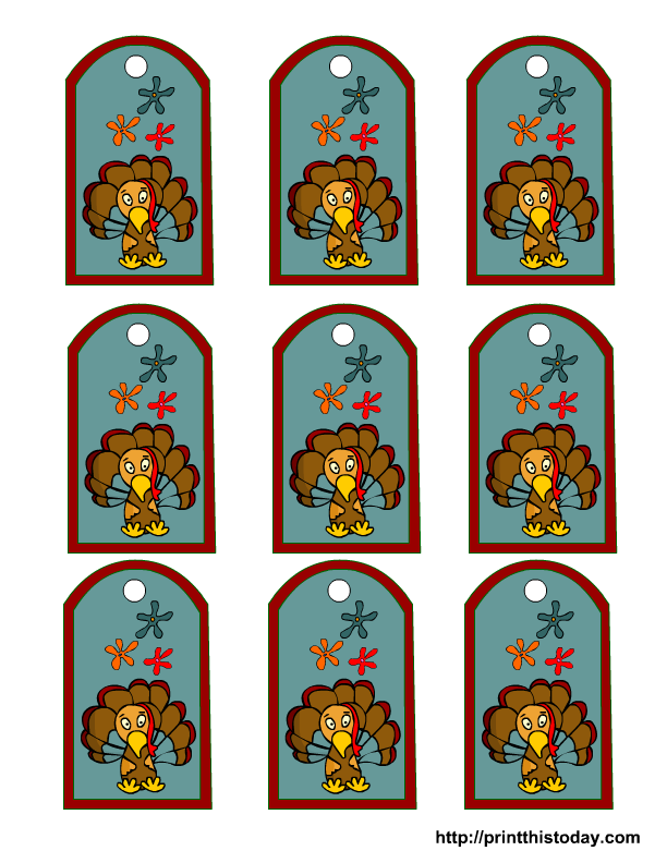 Free printable Tags for thanksgiving