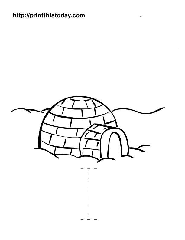 igloo coloring pages for preschool - photo #21