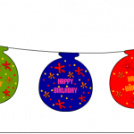 Birthday party decoration paper craft