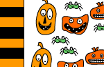 Halloween candy wrapper with monsters Halloween candy wrapper with monsters
