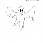 Spooky ghost coloring page