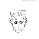 frankenstein coloring page for halloween