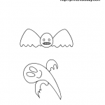 Spooky ghost and scary Bat