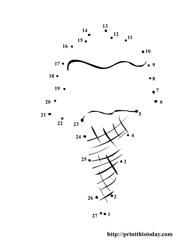 Free printable Summer dot to dot activities