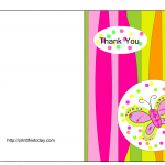 Butterfly Baby Shower Thank You Cards (Free Printable)