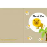 Free Jungle Baby Shower Thank You Cards (Printable)