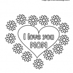 free mother's day coloring page