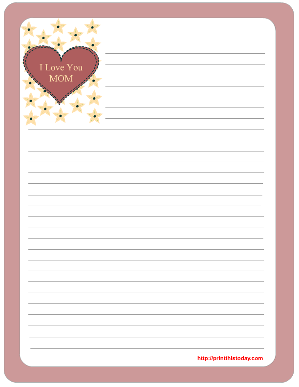 Free mother s day stationery Printables