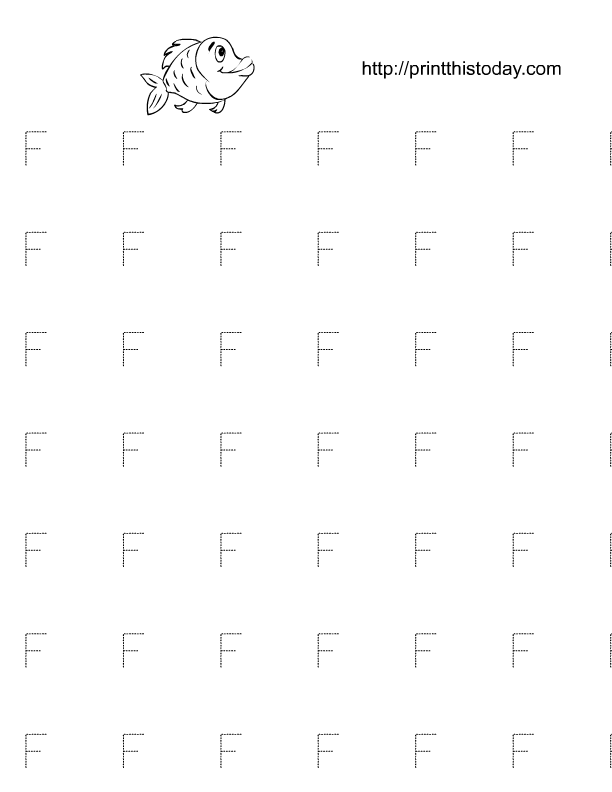 Free Printable Alphabet F Tracing Worksheets