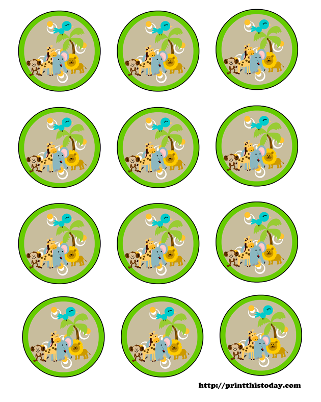 baby shower jungle animals clipart - photo #28