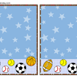 Free sports theme baby shower Invitations templates