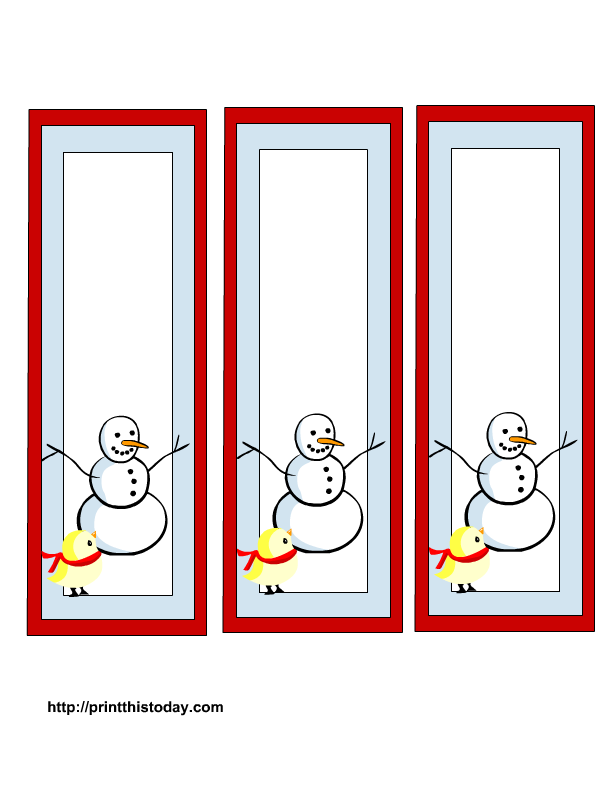 Free Winter Bookmarks (Printable Templates)