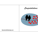 free printable wedding congratulation card