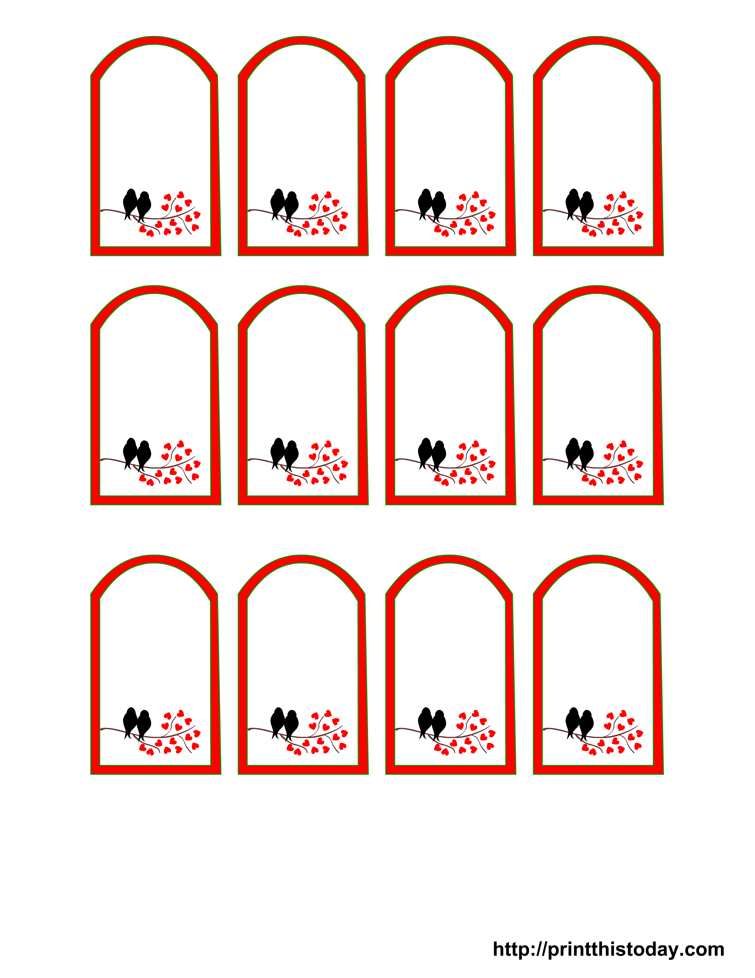 Blank Gift Tags Template - Free Printable