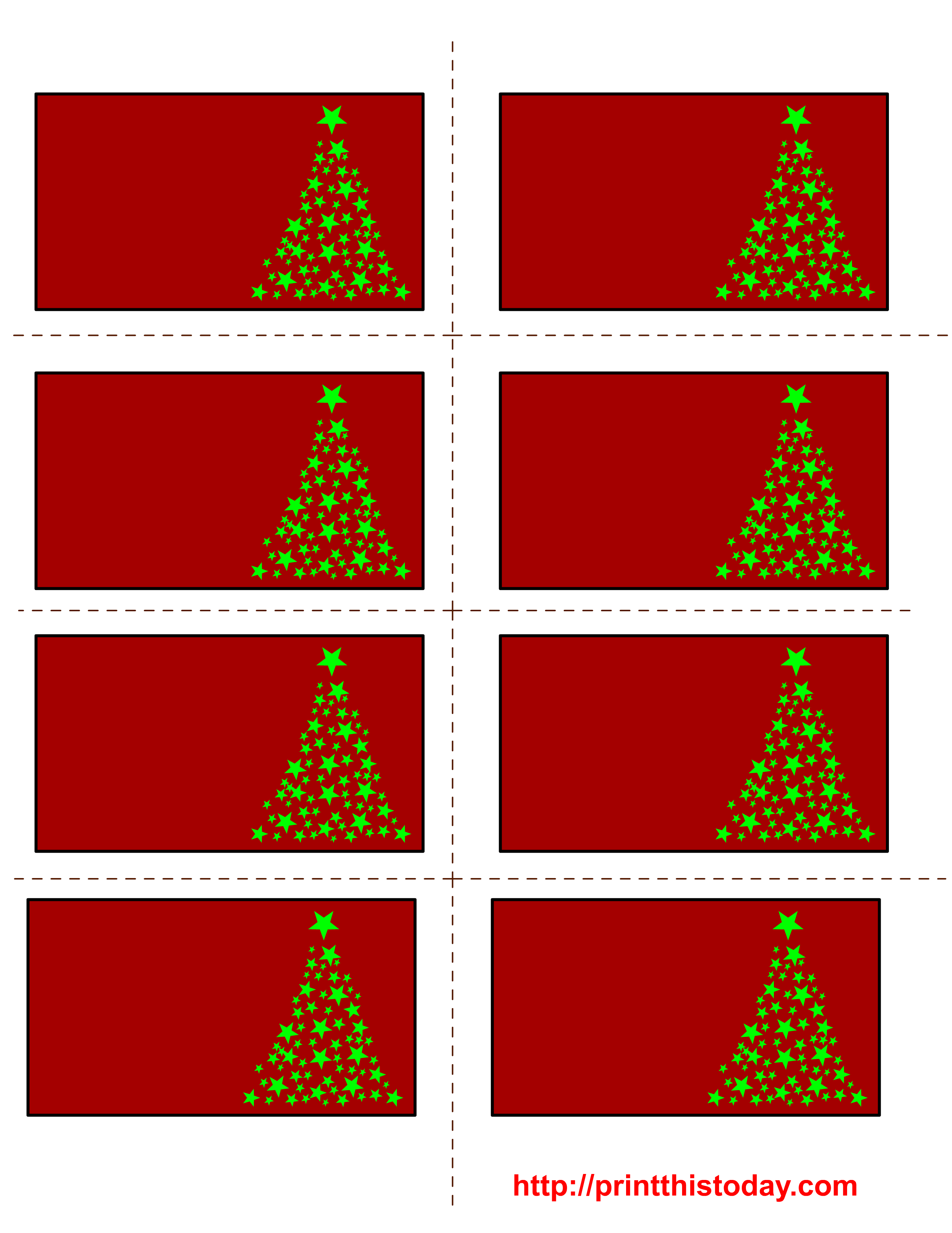 Free Printable Christmas Labels with Trees