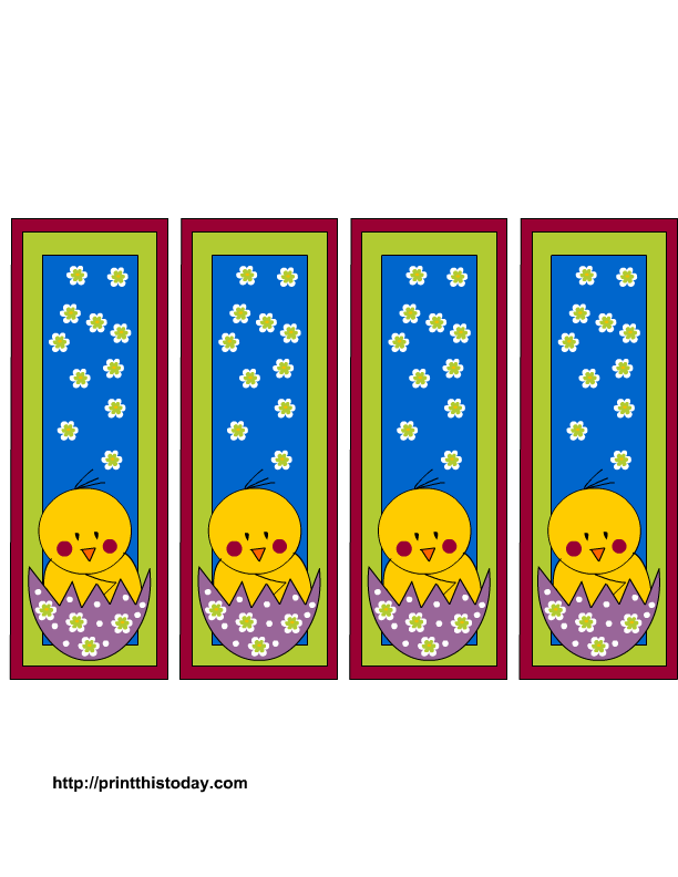 Easter Bookmarks For Picture Free Printable