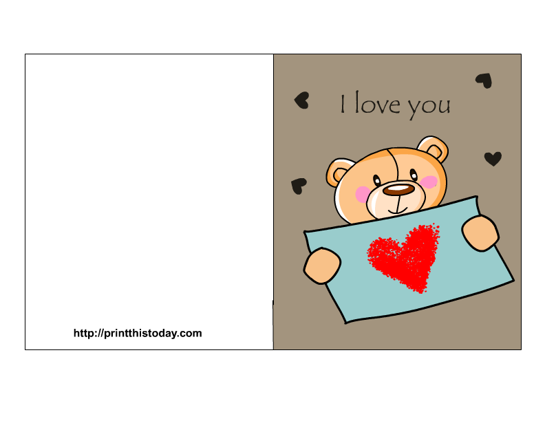 Love Card Printable Free