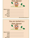 free printable owl baby shower invitations