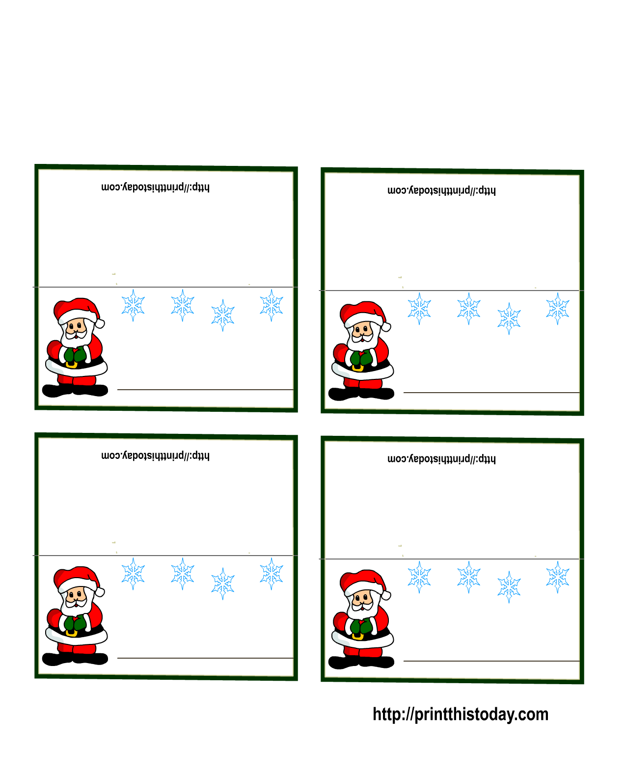 Christmas Place Cards Free Printable Free Templates Printable