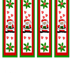 Christmas Bookmarks featuring Santa Claus