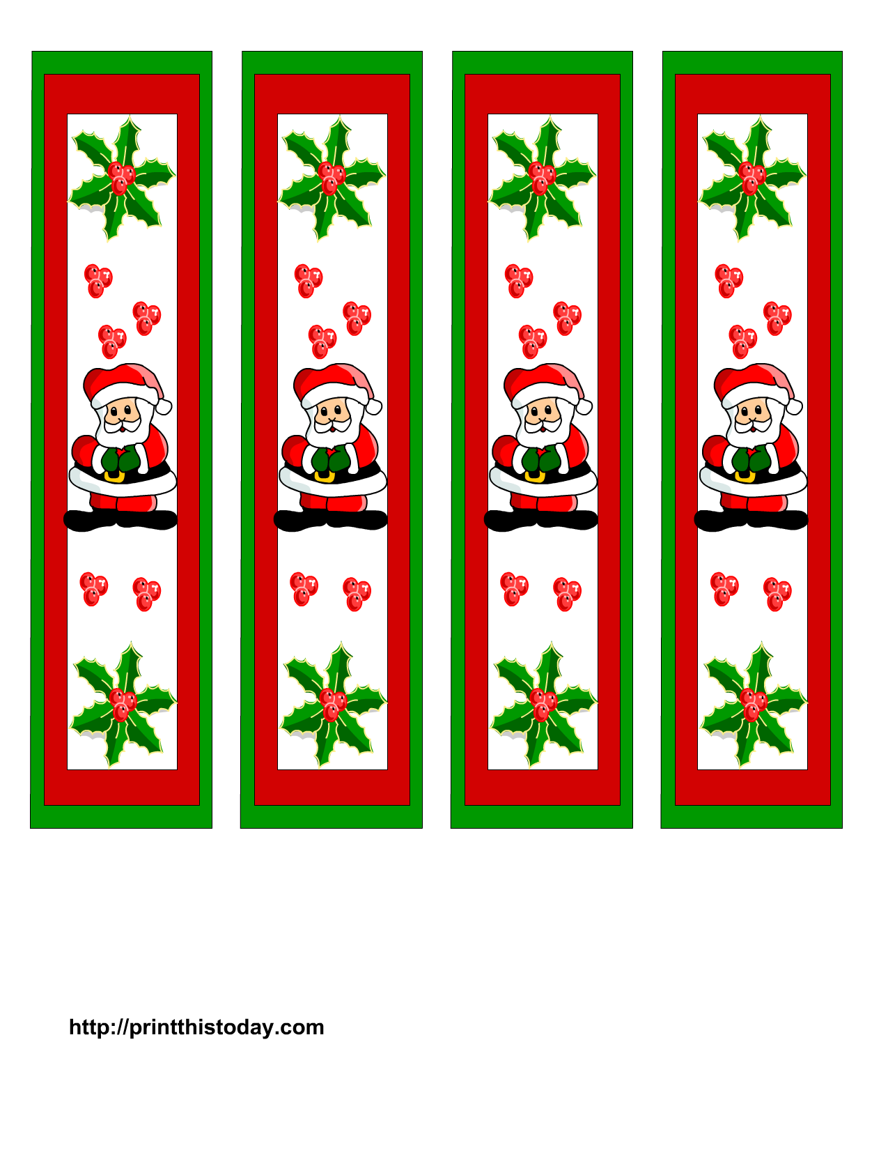 Christmas Bookmarks Free Printable