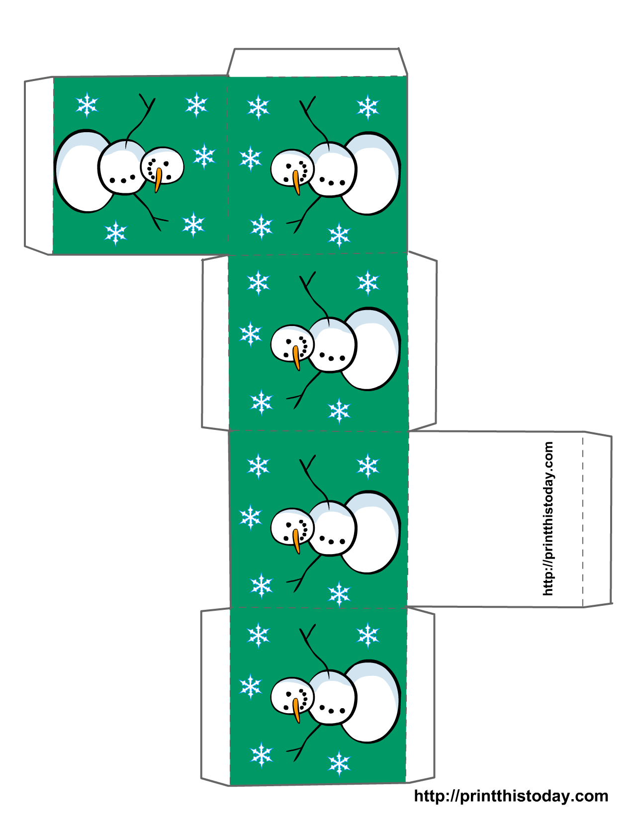 Free Printable Christmas Gift Box Template