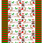 Candy wrappers with Santa Claus, Reindeer,Candy Cane and Snowflakes
