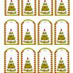 Free printable Christmas gift tags featuring Christmas tree