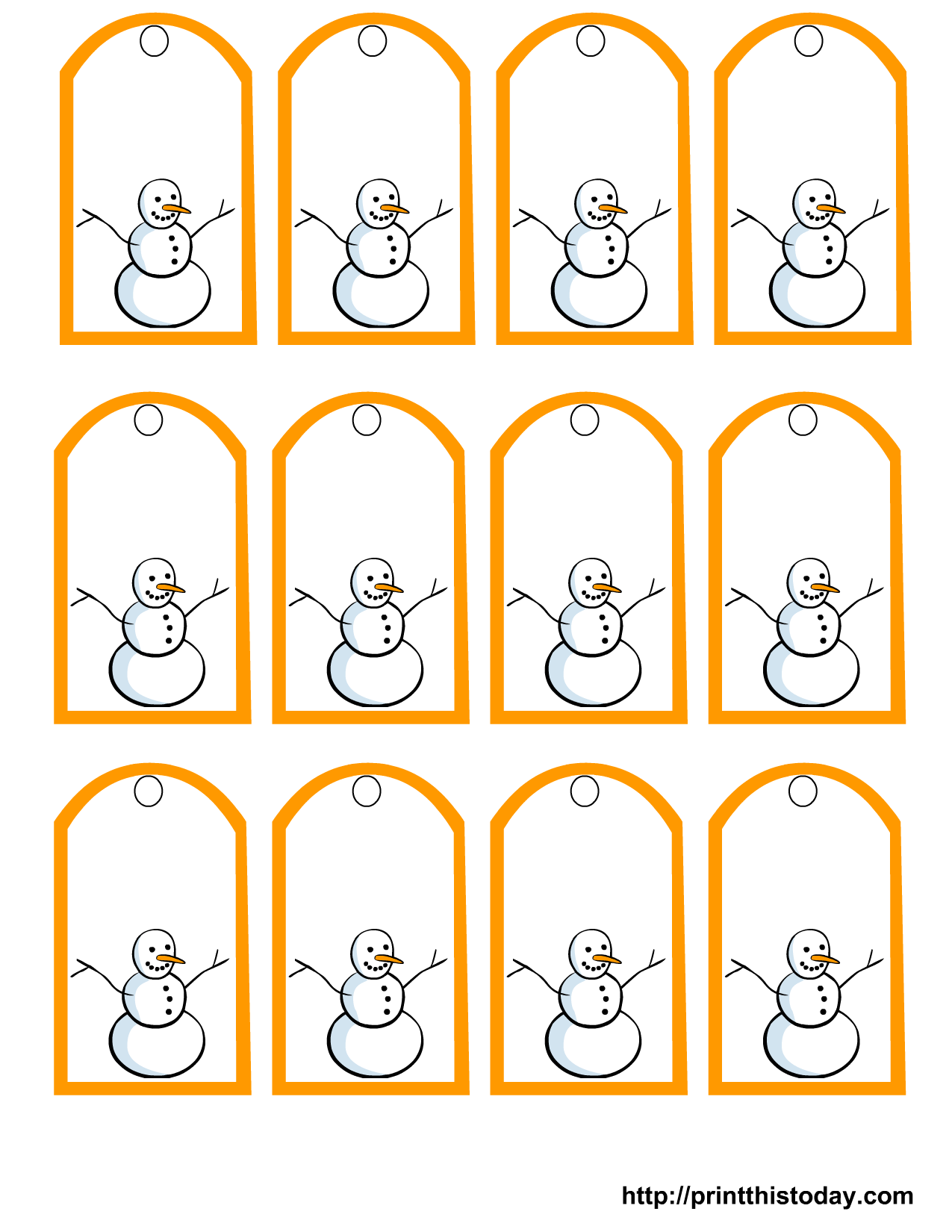 Free Personalized Gift Tags Template