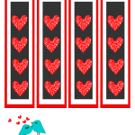 free printable bookmarks with hearts