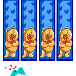 Teddy bear bookmarks to print