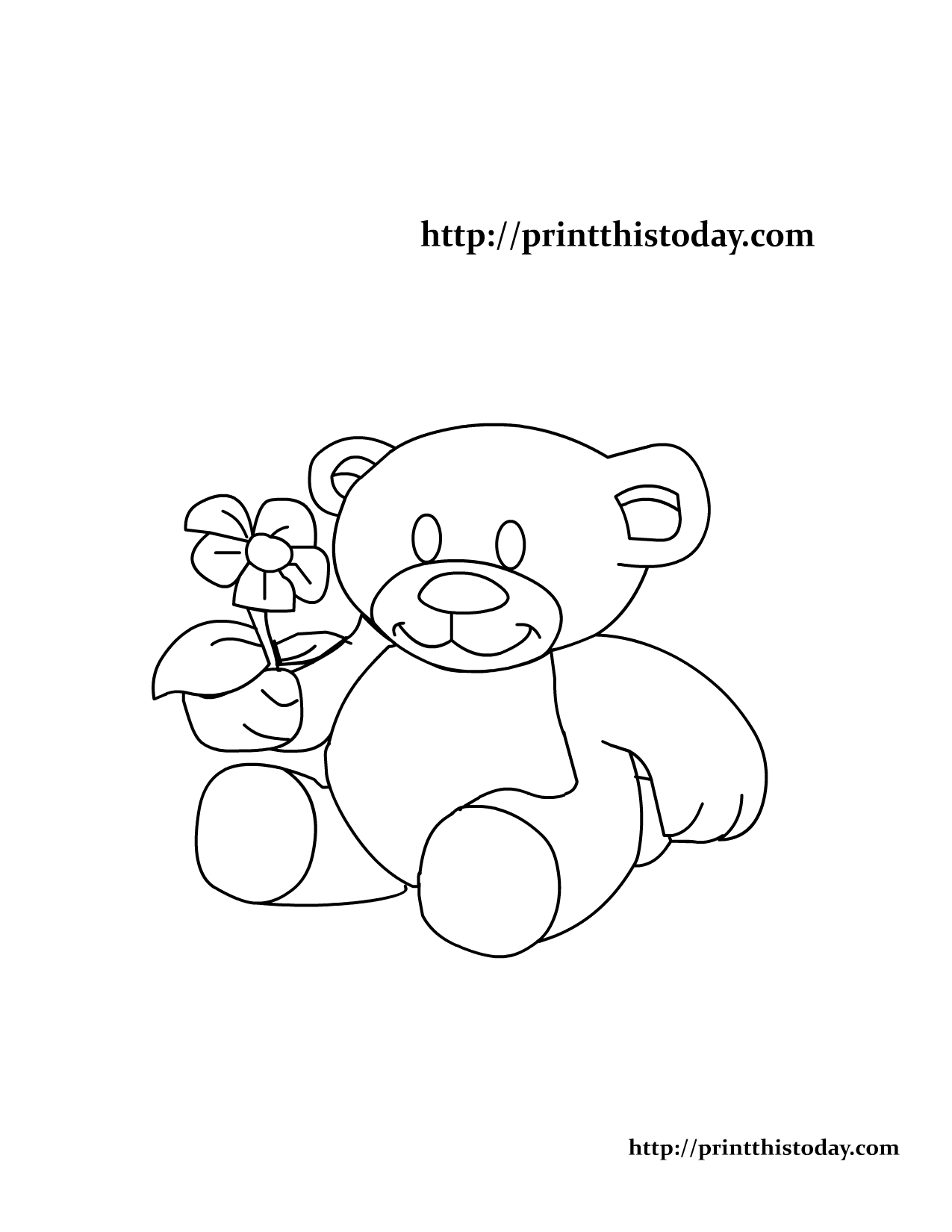 i love you teddy bear coloring pages - photo #42