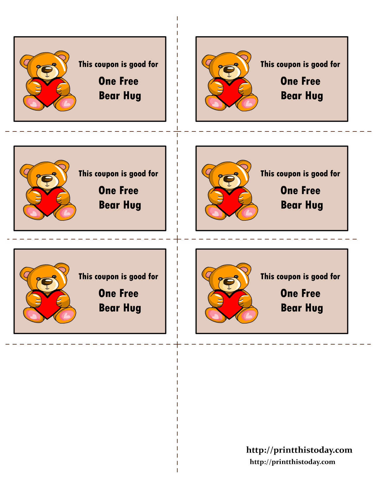 Free Printable Love Coupons