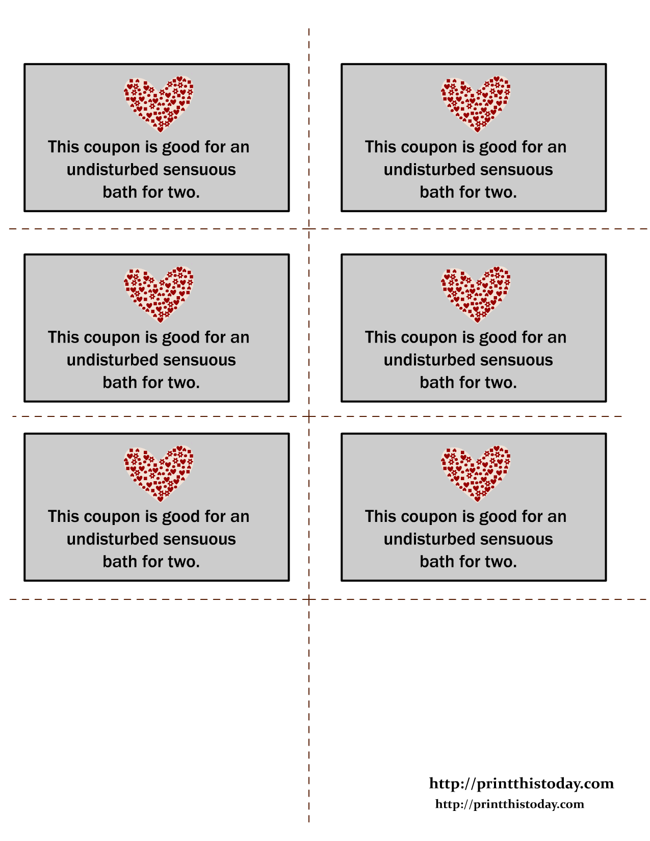 Printable Love Coupons