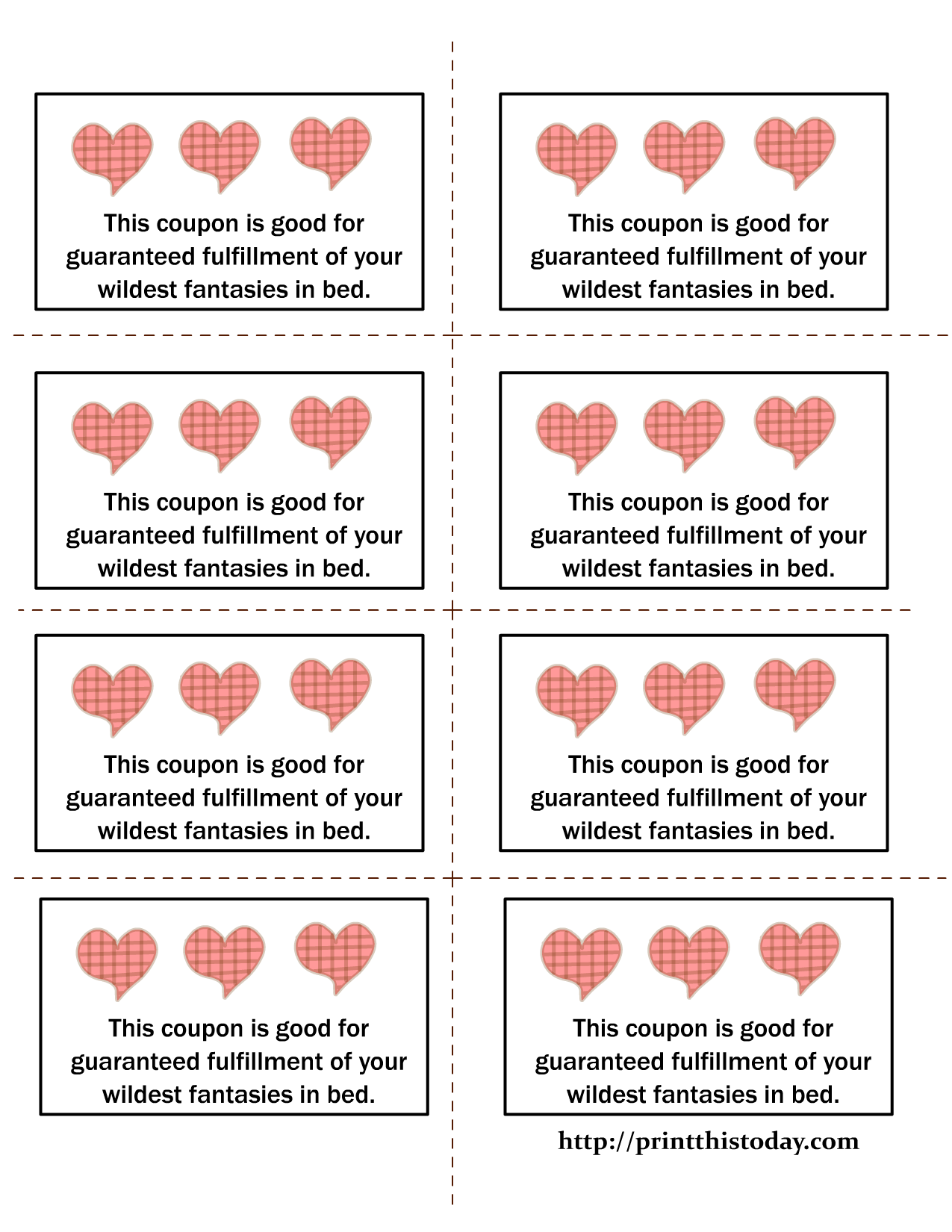Free Love Coupons For Him Printable