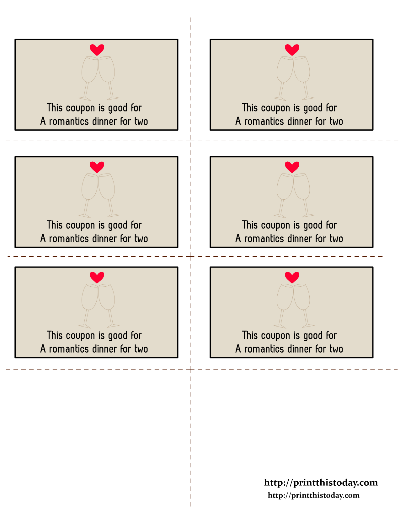 Free Printable Love Coupon Template