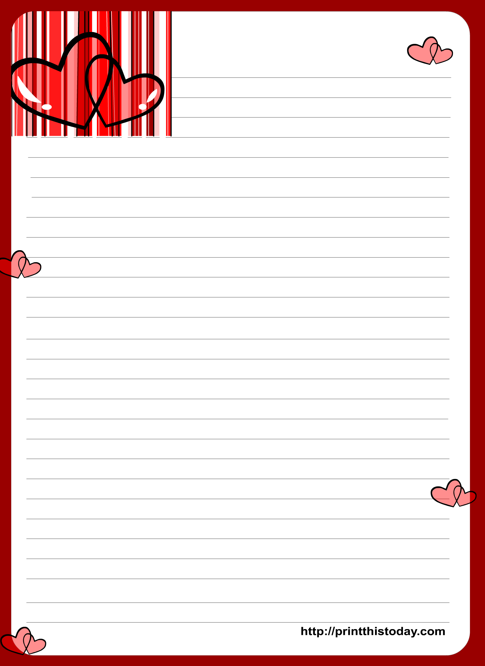 Free printable stationery   writing paper