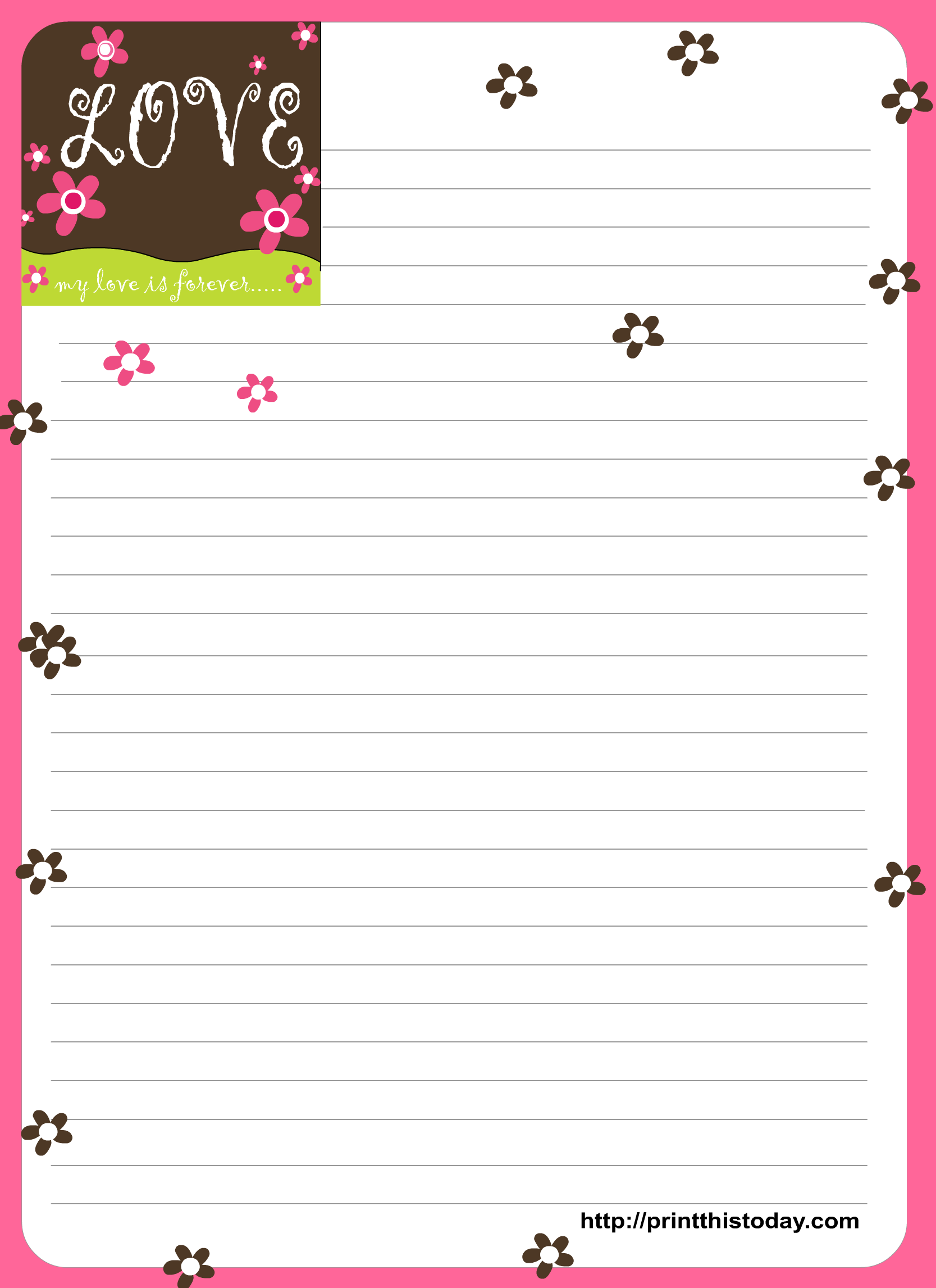 Free printable stationery   writing paper