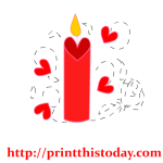 free valentine candle clipart