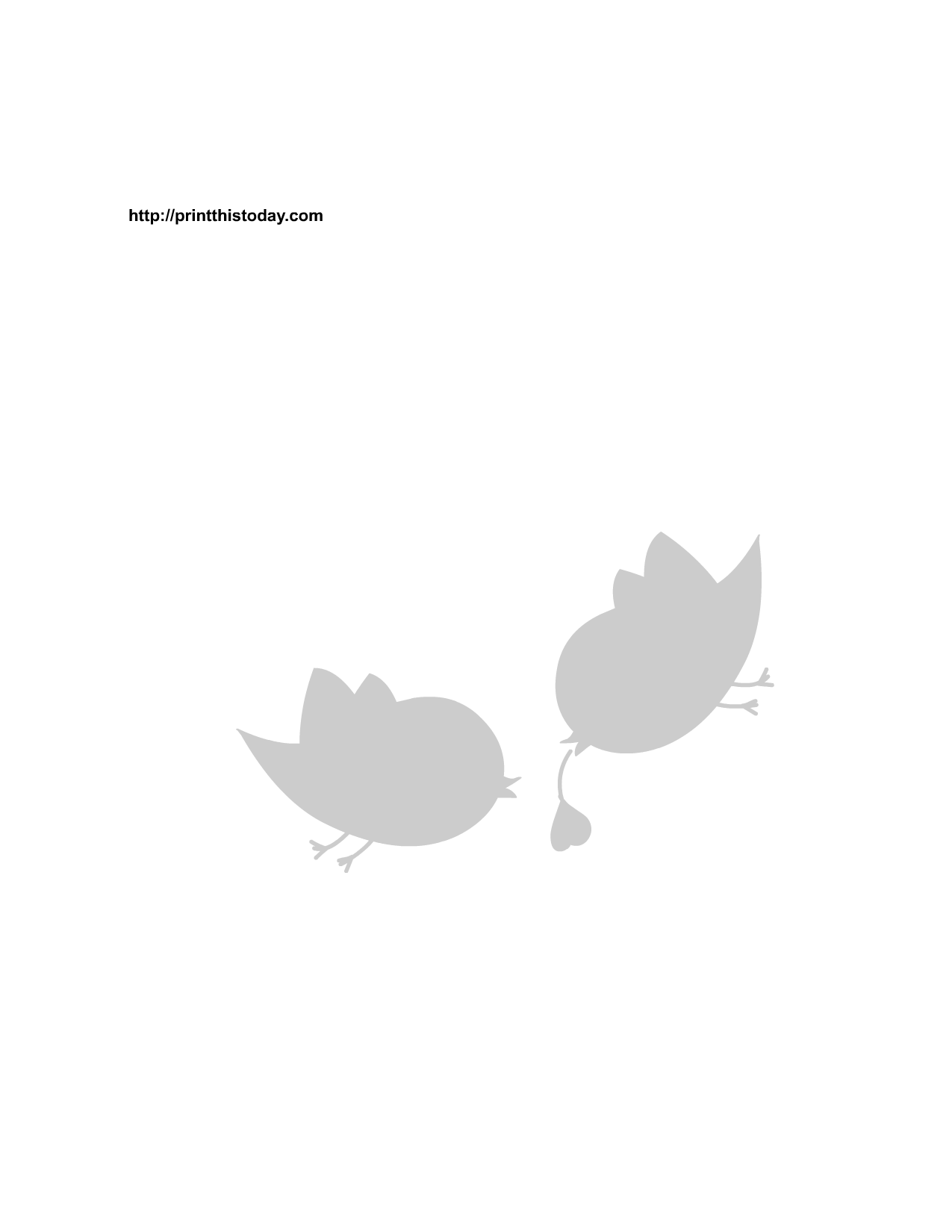 Free Printable Love Birds Stencils
